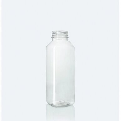 Butelis 0.5L keturkampis skaidrus