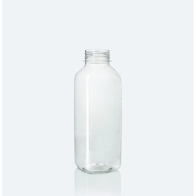 Butelis 0.5L keturkampis skaidrus