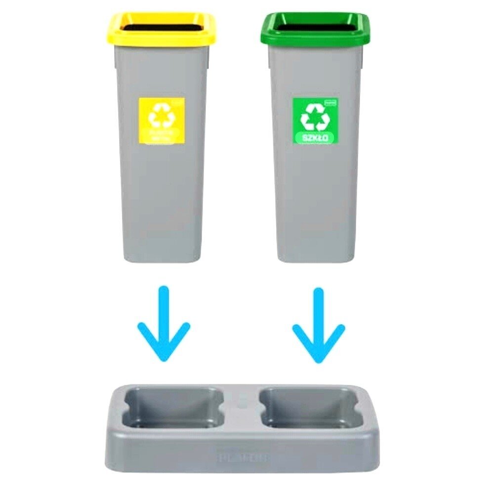 Dėžė šiukšlėms 2x53l flapbin s/stov.plastm. Dėžė šiukšlėms 2x53l flapbin s/stov.plastm.