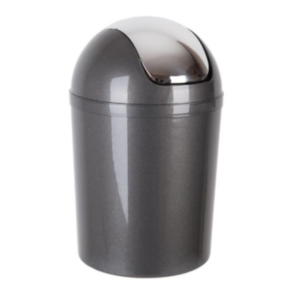 Dėžė šiukšlėms 5l apv. metaliz.(12) swing bin