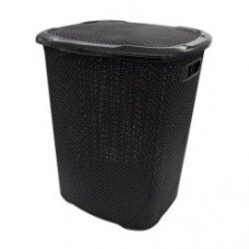Dėžė skalbiniams 52l  51cm  juoda
