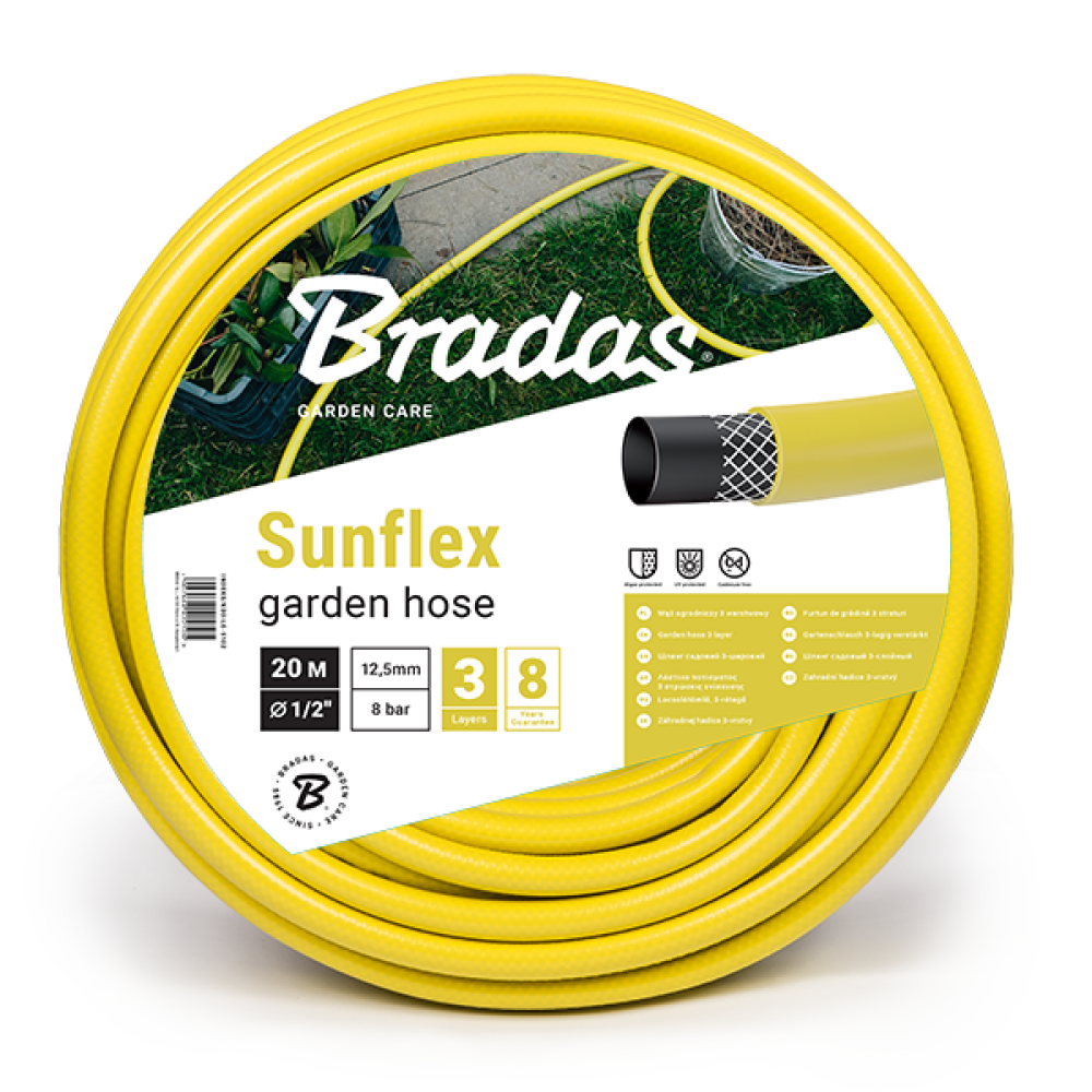 Laistymo žarna SUNFLEX 1/2'-20 m  geltona WMS 1/220