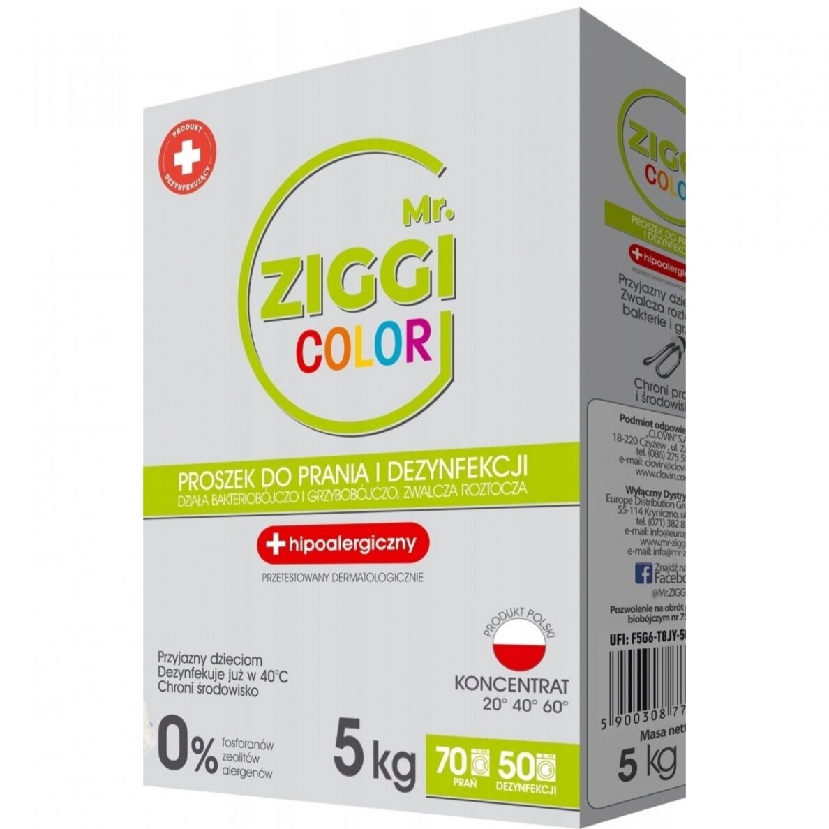 Skalbimo milteliai Ziggi 5kg antialerginiai color Skalbimo milteliai Ziggi 5kg antialerginiai color