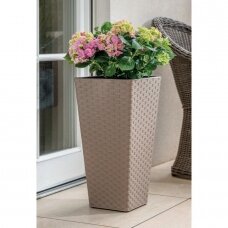 Vazonas rattana 40cm kvd.s/įd. slim aukšt. Vazonas rattana 40cm kvd.s/įd. slim aukšt.