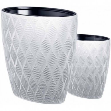 Vazonas flow ellipse 60cm su įdėklu ovalus