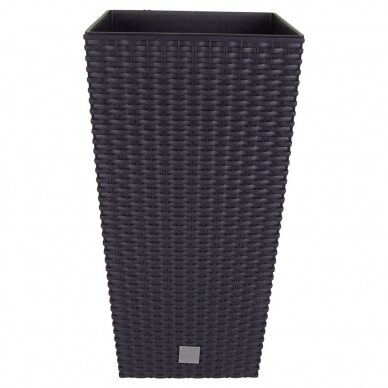 Vazonas rattana 40cm kvd.s/įd. slim aukšt. 1