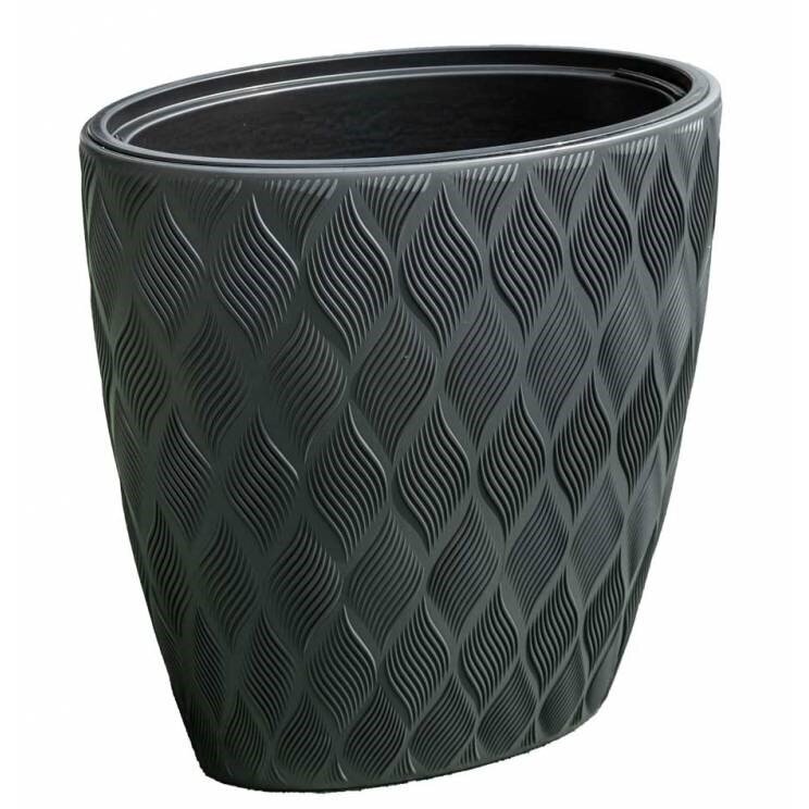 Vazonas flow ellipse 60cm su įdėklu ovalus 2