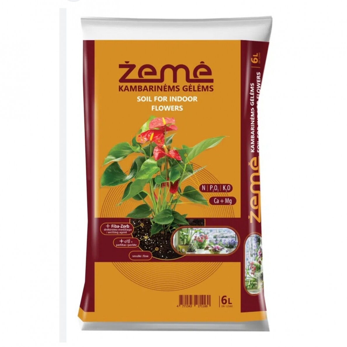 Žemė gėlėms 6l 0-20mm su agroperlitu (204) Žemė gėlėms 6l 0-20mm su agroperlitu (204)