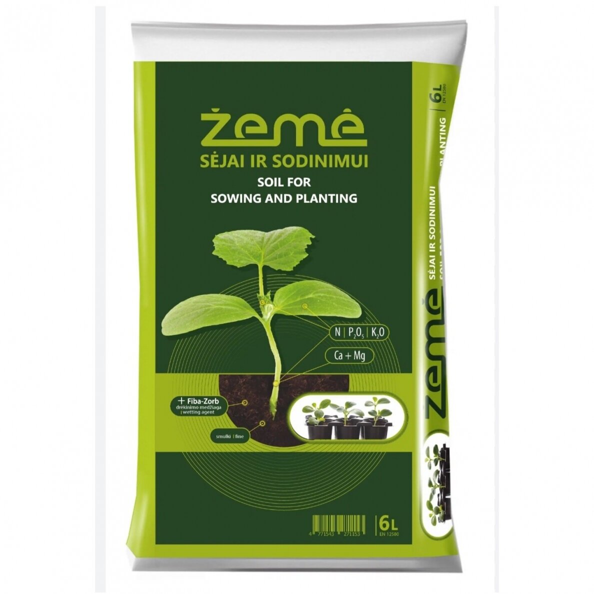 Žemė sėjai ir sodinimui 6l 0-6mm (204) Žemė sėjai ir sodinimui 6l 0-6mm (204)